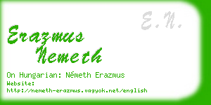 erazmus nemeth business card