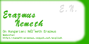 erazmus nemeth business card